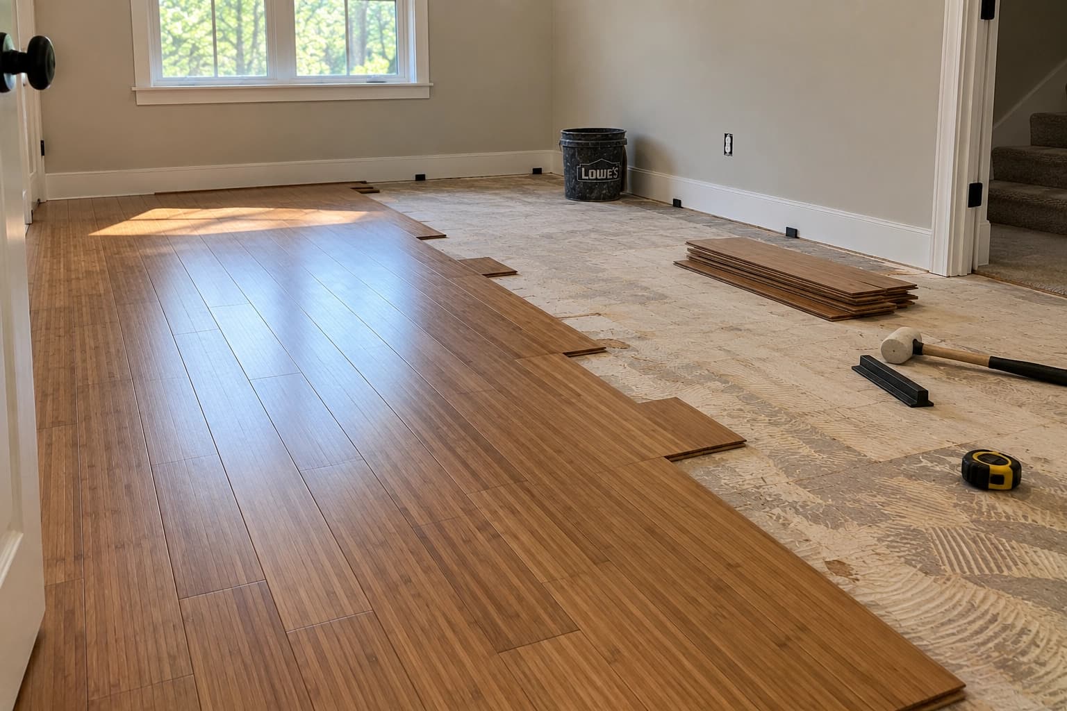 Bamboo flooring installation