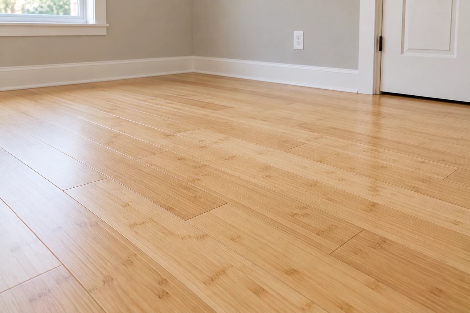 Natural bamboo flooring detail