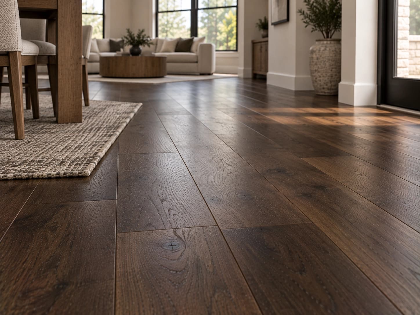 Engineered hardwood detail