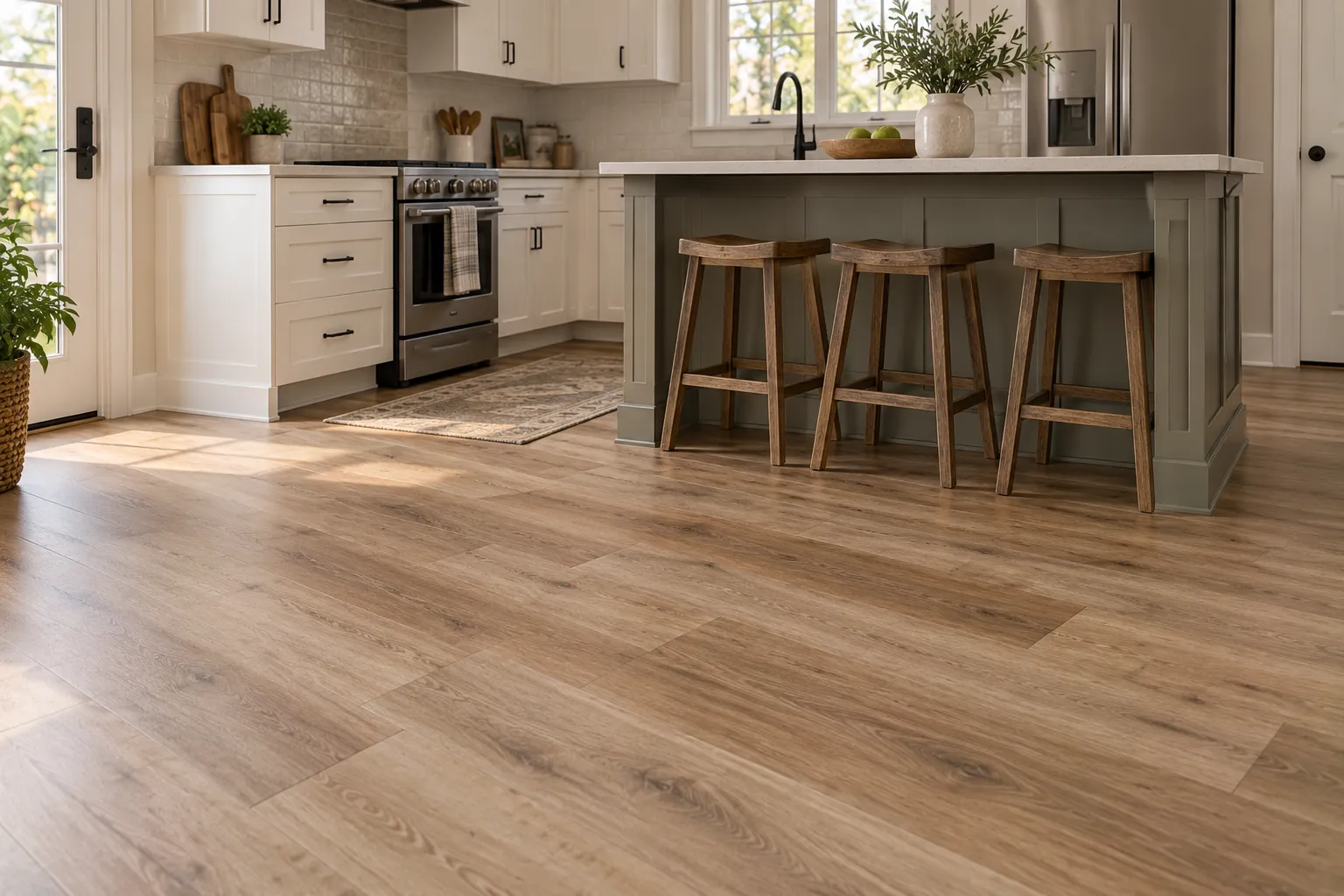 Luxury vinyl plank installation image