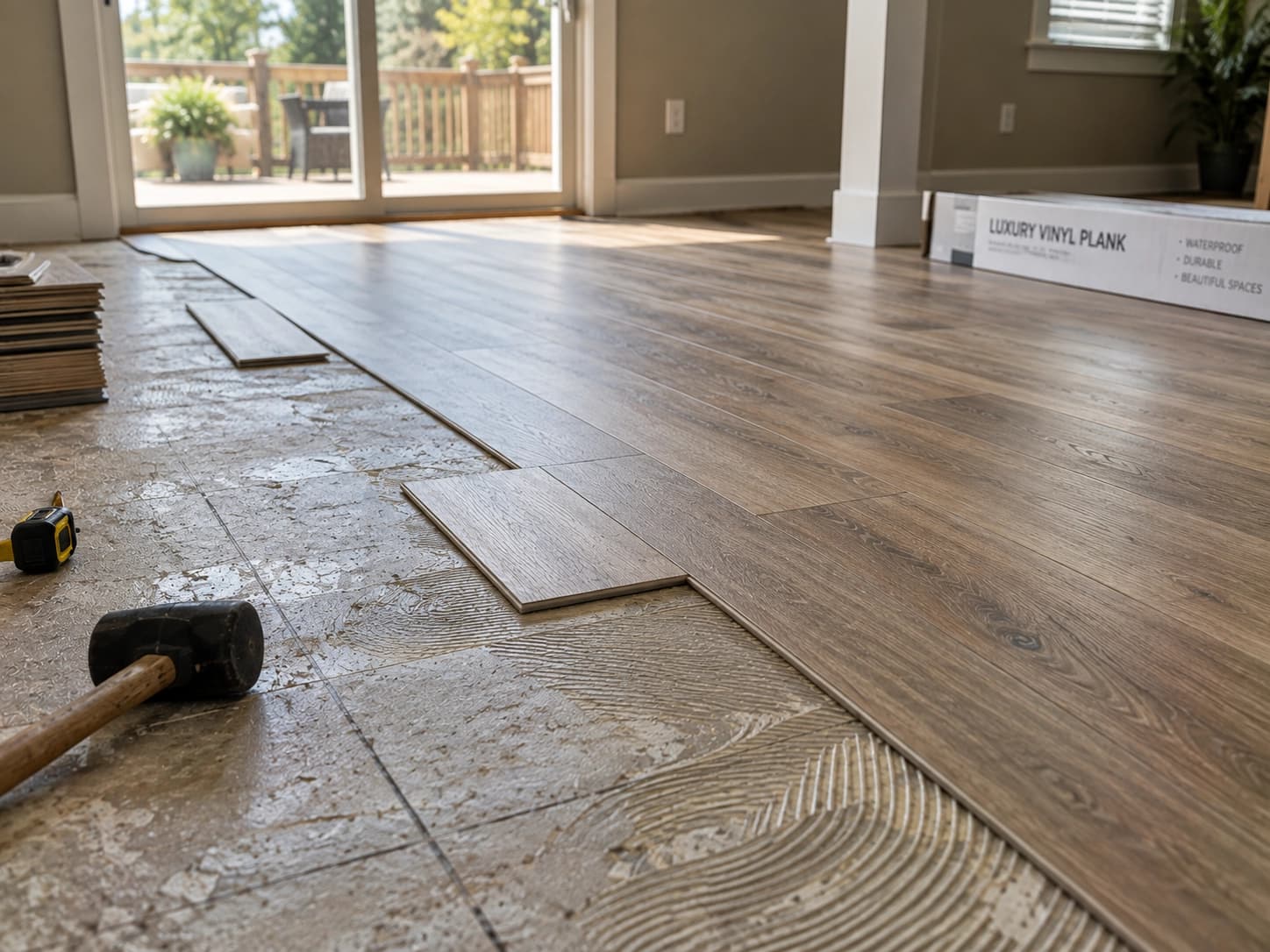 Luxury Vinyl Plank flooring installation