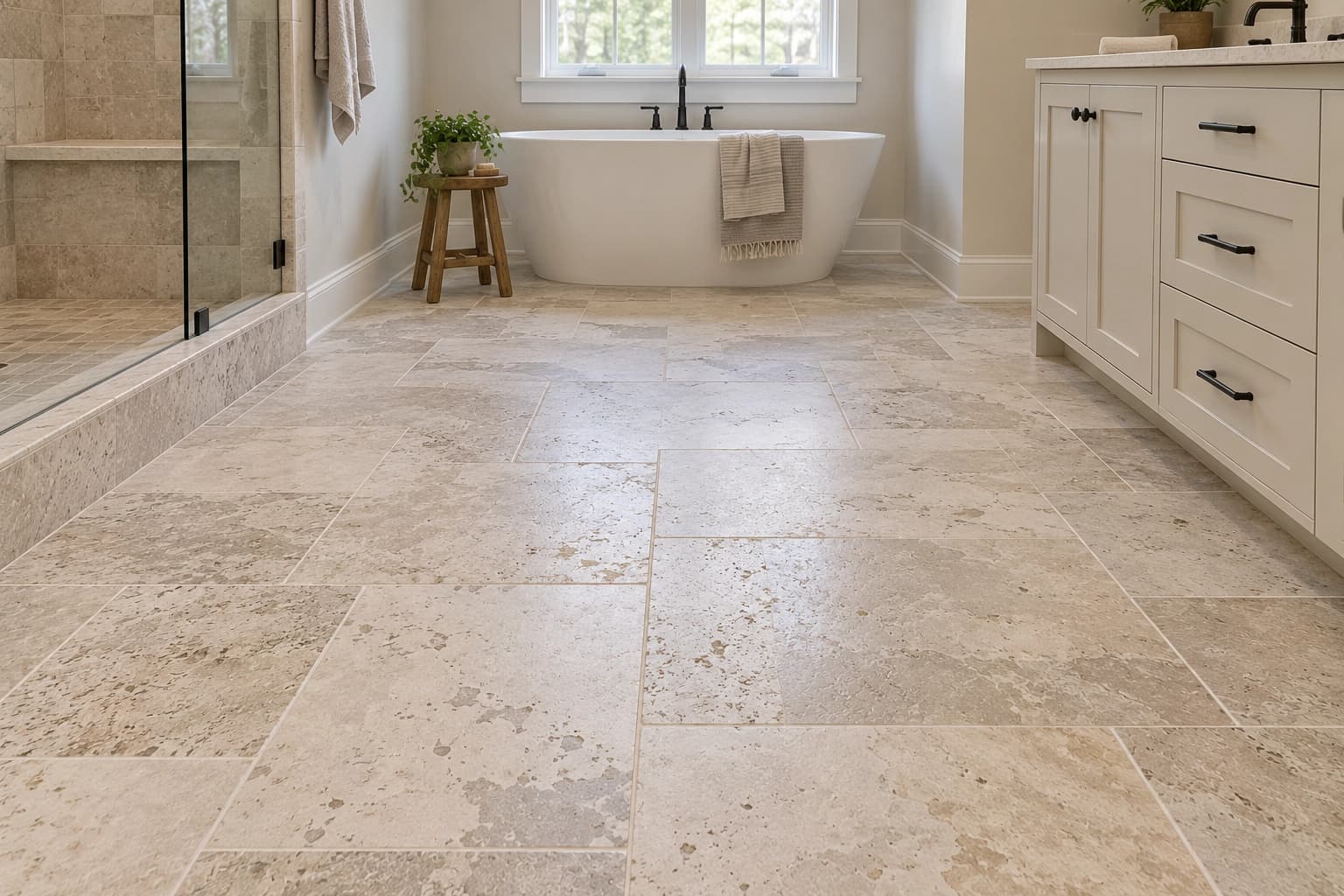 Natural stone tile detail